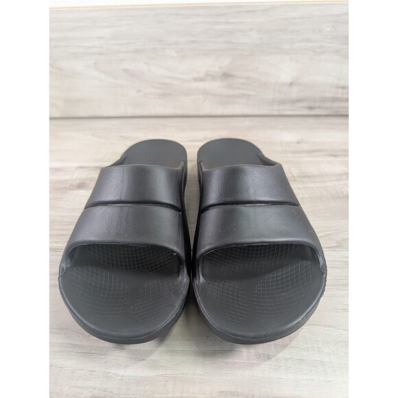 OOFOS Ooahh Slide Recovery Comfort Sport Sandal Black Unisex Size M11 W13 - Picture 3 of 8